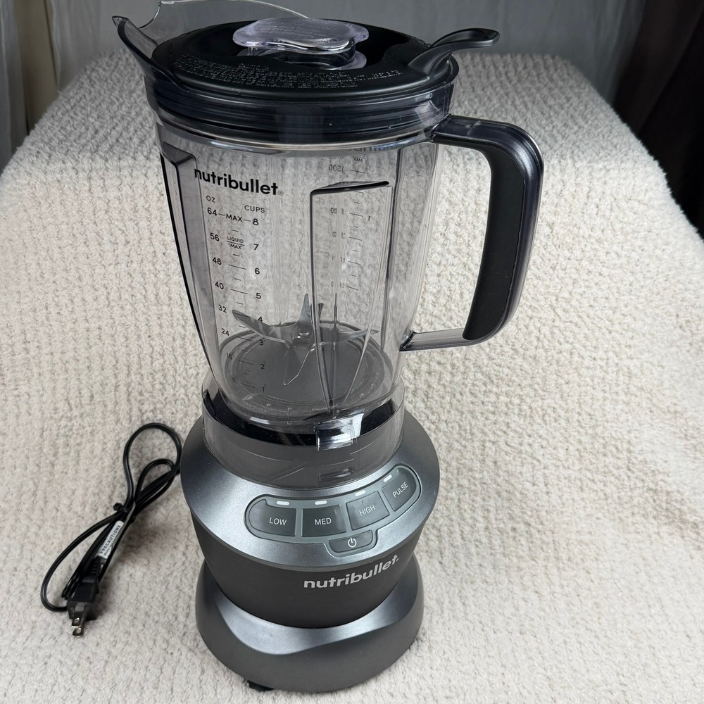 Nutribullet Blender Combo NBF-12A 1200W Dark Gray 64oz Pitcher 3-Speed Pulse